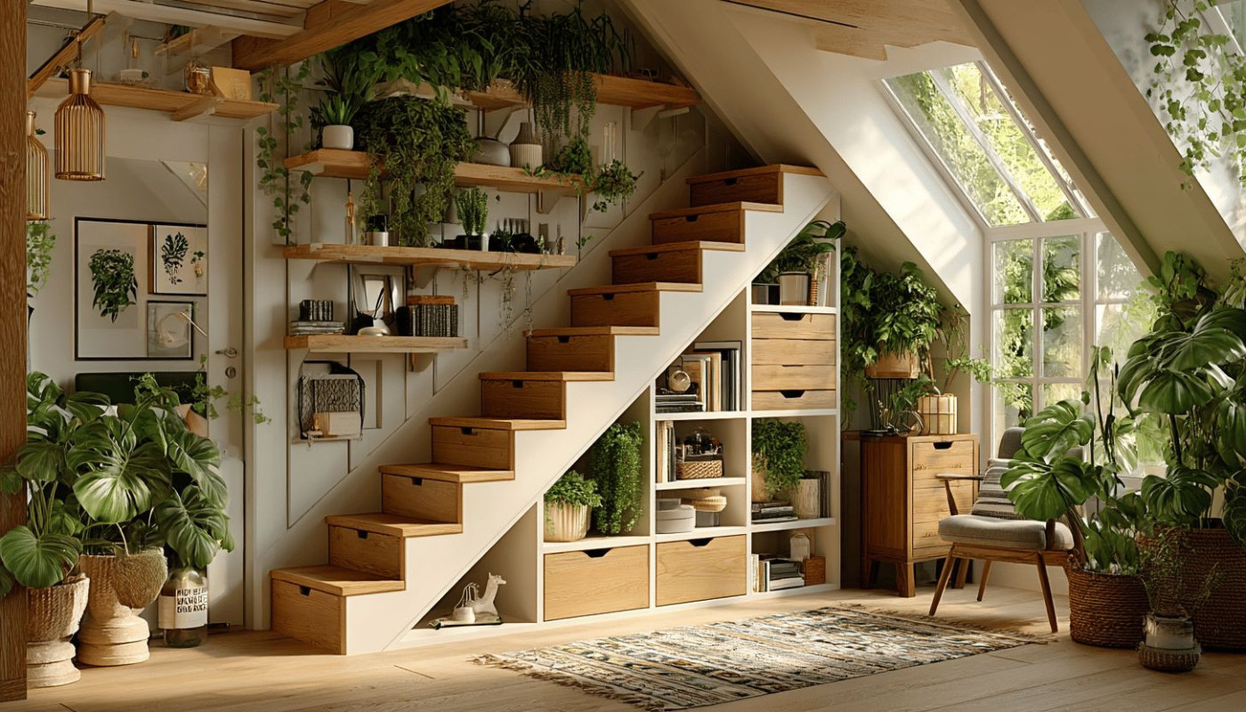 Optimisation de l'espace sous escalier idées innovantes pour un rangement pratique